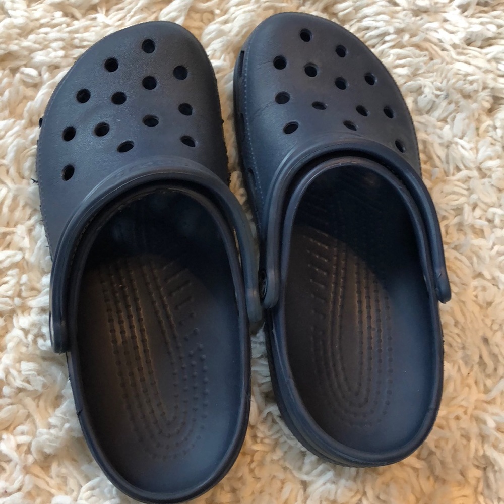 Navy crocs